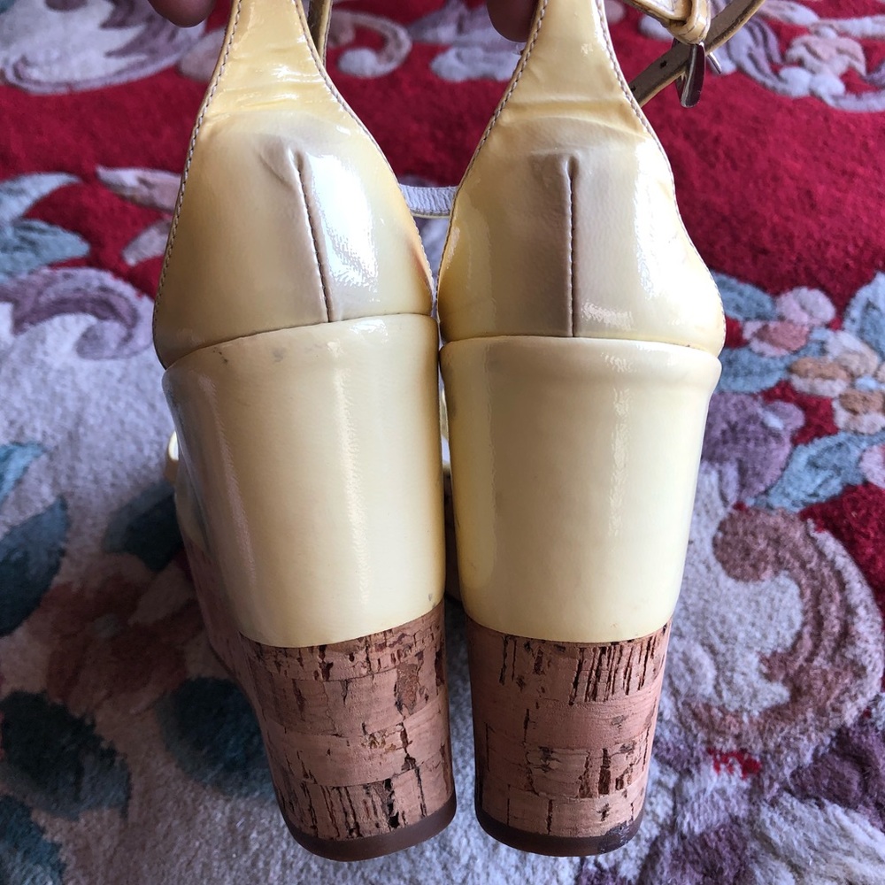 PRADA Patent Leather Cork Wedge Sandal Authentic - Picture 8 of 15